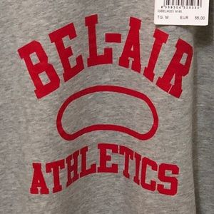 Authentic Bel-Air Athletics Heather Grey Crewneck Long Sleeve Tee